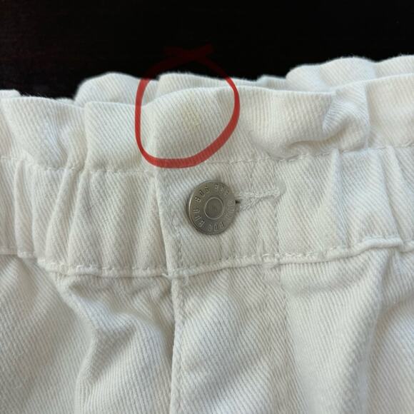 Urban Outfitters‎ BDG White Shorts Paper Bag Waist Jorts Size Large - Picture 4 of 9